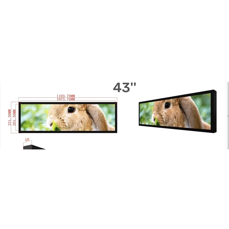 43-inch Shelf Edge LCD Display